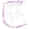 vidaXL 2-Step Stool Solid Acacia Wood 40x38x50 cm Brown - Image 7 of 7
