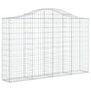 vidaXL Cesto Gabbione ad Arco 200x30x120/140 cm Ferro Zincato - Image 2 of 4