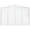 vidaXL Cesto Gabbione ad Arco 200x30x120/140 cm Ferro Zincato - Image 3 of 4