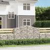 vidaXL Cesto Gabbione ad Arco 200x30x120/140 cm Ferro Zincato - Image 1 of 4