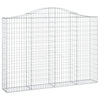 vidaXL Cesto Gabbione ad Arco 200x30x140/160 cm Ferro Zincato - Image 2 of 4