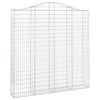 vidaXL Cesto Gabbione ad Arco 200x30x200/220 cm Ferro Zincato - Image 2 of 4