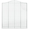 vidaXL Cesto Gabbione ad Arco 200x30x200/220 cm Ferro Zincato - Image 3 of 4