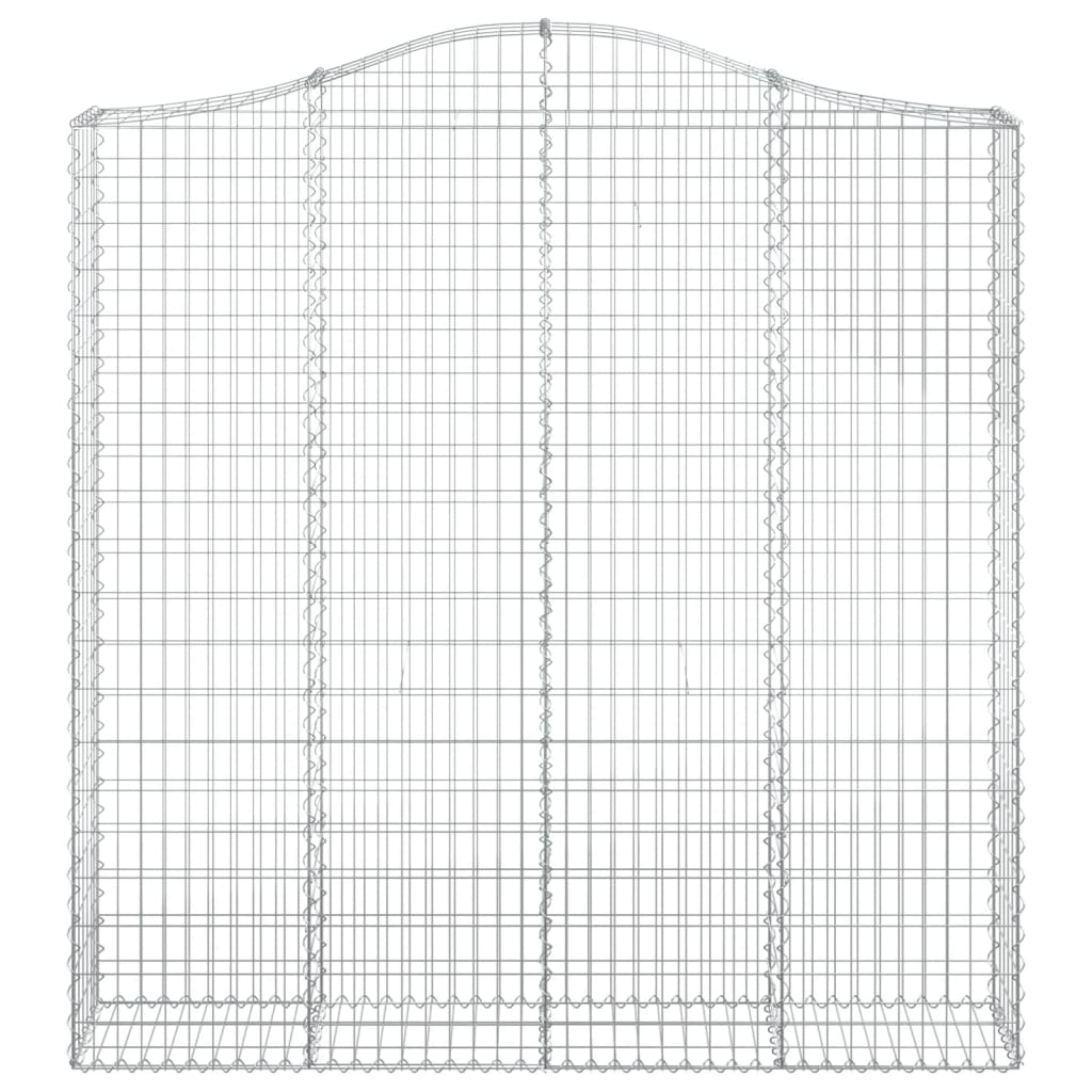 vidaXL Cesto Gabbione ad Arco 200x30x200/220 cm Ferro Zincato - Image 3 of 4