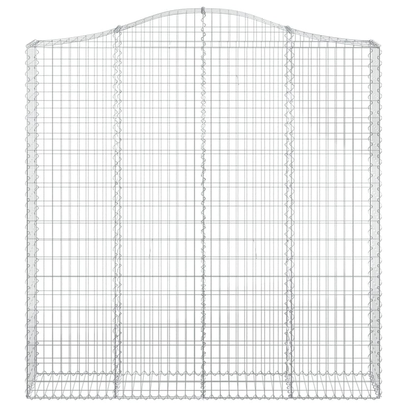 vidaXL Cesto Gabbione ad Arco 200x30x200/220 cm Ferro Zincato - Image 3 of 4