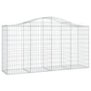 vidaXL Cesto Gabbione ad Arco 200x50x100/120 cm Ferro Zincato - Image 2 of 4