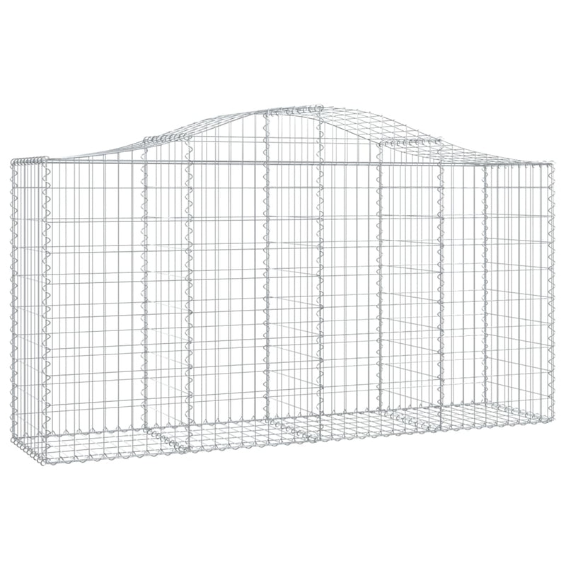 vidaXL Cesto Gabbione ad Arco 200x50x100/120 cm Ferro Zincato - Image 2 of 4