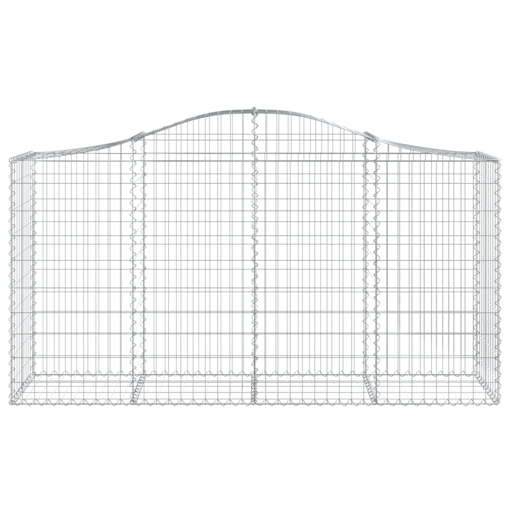 vidaXL Cesto Gabbione ad Arco 200x50x100/120 cm Ferro Zincato - Image 3 of 4