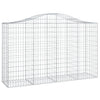 vidaXL Cesto Gabbione ad Arco 200x50x120/140 cm Ferro Zincato - Image 2 of 4