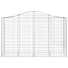 vidaXL Cesto Gabbione ad Arco 200x50x120/140 cm Ferro Zincato - Image 3 of 4