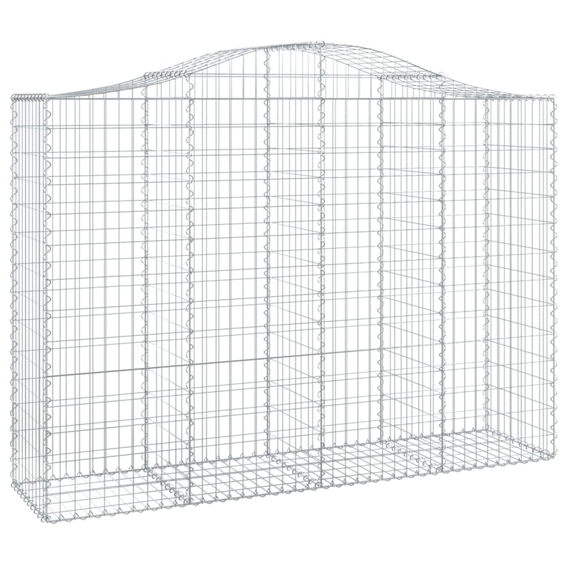 vidaXL Cesto Gabbione ad Arco 200x50x140/160 cm Ferro Zincato - Image 2 of 4
