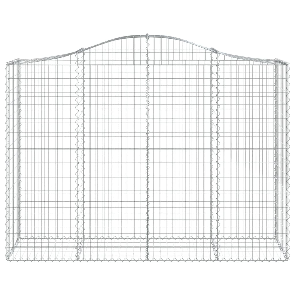 vidaXL Cesto Gabbione ad Arco 200x50x140/160 cm Ferro Zincato - Image 3 of 4