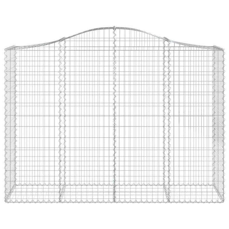 vidaXL Cesto Gabbione ad Arco 200x50x140/160 cm Ferro Zincato - Image 3 of 4