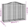 vidaXL Cesto Gabbione ad Arco 200x50x140/160 cm Ferro Zincato - Image 4 of 4