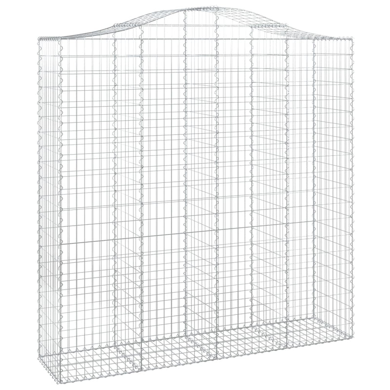 vidaXL Cesto Gabbione ad Arco 200x50x200/220 cm Ferro Zincato - Image 2 of 4