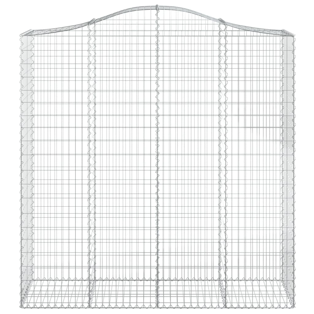 vidaXL Cesto Gabbione ad Arco 200x50x200/220 cm Ferro Zincato - Image 3 of 4