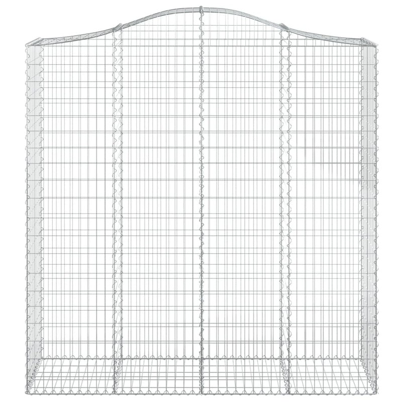 vidaXL Cesto Gabbione ad Arco 200x50x200/220 cm Ferro Zincato - Image 3 of 4