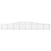 vidaXL Cesto Gabbione ad Arco in Ferro Zincato 200x30x40/60 cm Argento - Image 27 of 44