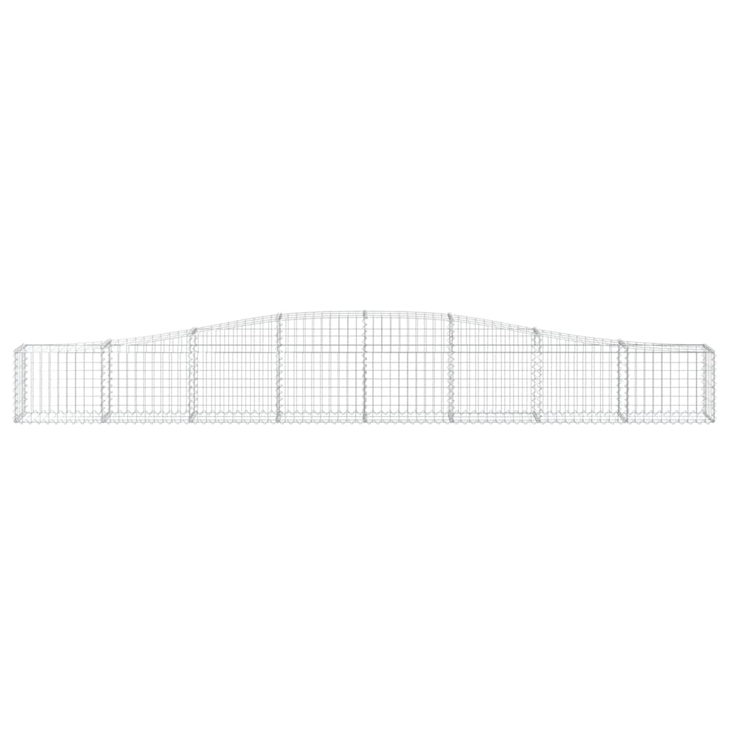 vidaXL Cesto Gabbione ad Arco in Ferro Zincato 200x30x40/60 cm Argento - Image 27 of 44
