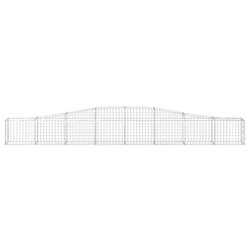 vidaXL Cesto Gabbione ad Arco in Ferro Zincato 200x30x40/60 cm Argento - Image 27 of 44