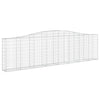 vidaXL Cesto Gabbione ad Arco 400x30x100/120 cm Ferro Zincato - Image 2 of 4