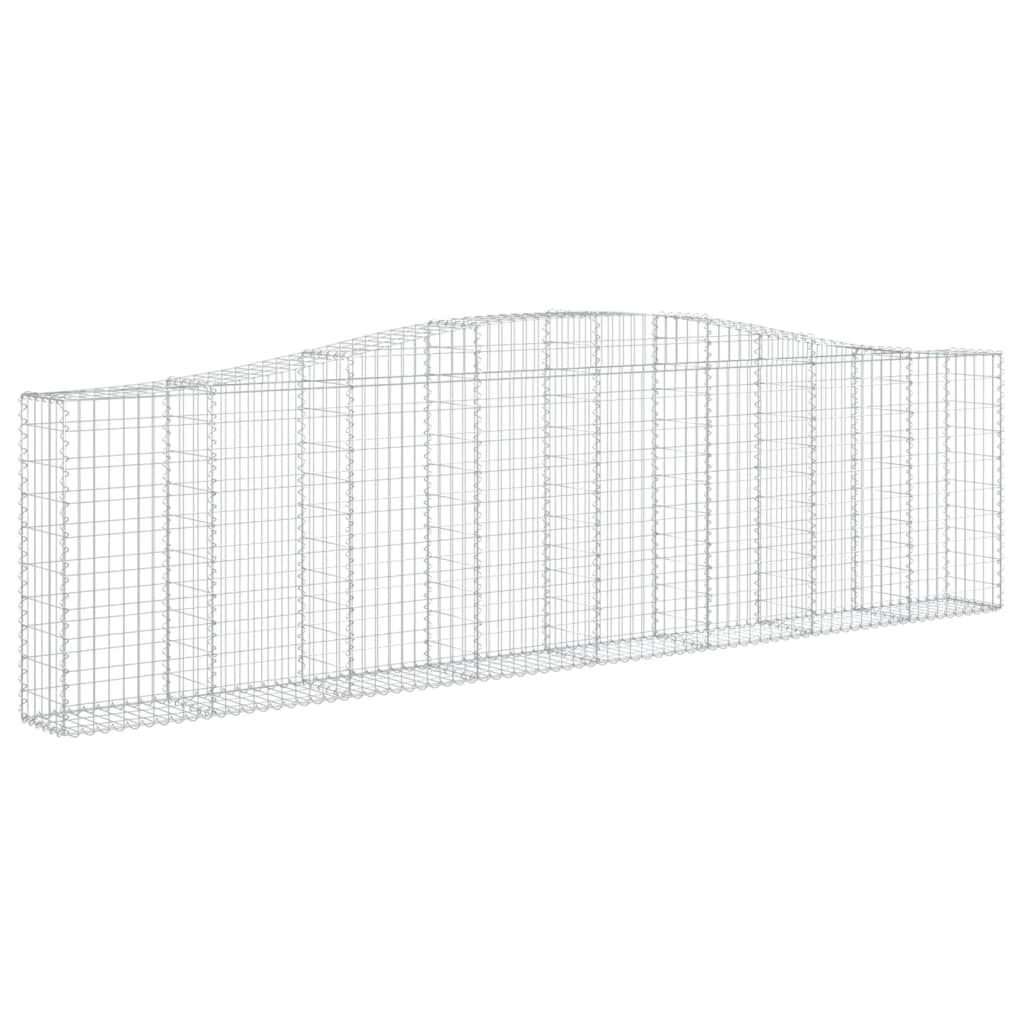Cesto Gabbione ad Arco in Ferro Zincato 400×30×100/120 cm Argento - Image 2 of 4