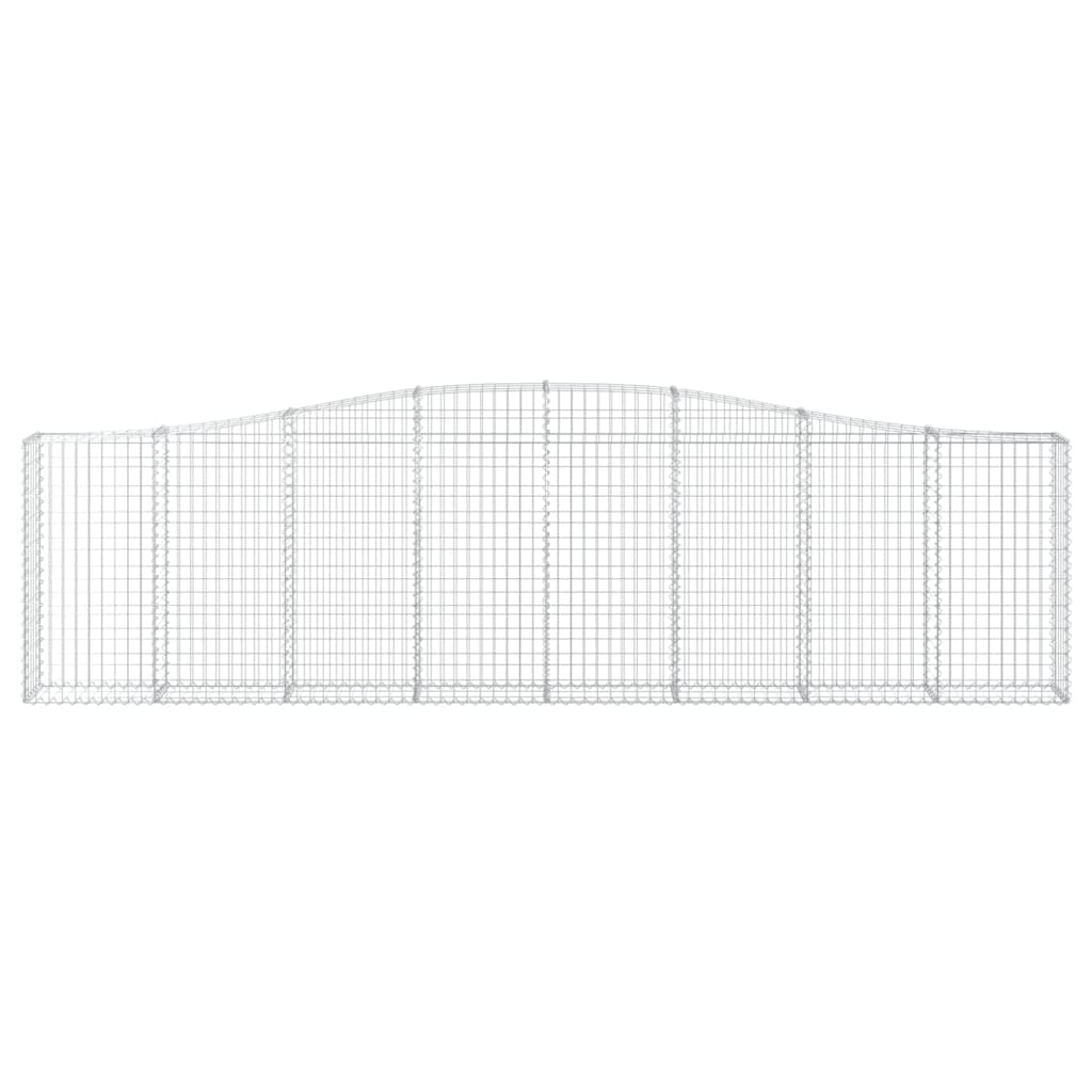 vidaXL Cesto Gabbione ad Arco 400x30x100/120 cm Ferro Zincato - Image 3 of 4