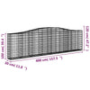 vidaXL Cesto Gabbione ad Arco 400x30x100/120 cm Ferro Zincato - Image 4 of 4