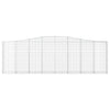 vidaXL Cesto Gabbione ad Arco in Ferro Zincato 400x30x120/140 cm Argento - Image 25 of 36