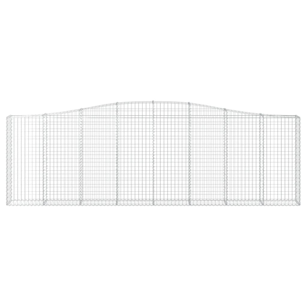 vidaXL Cesto Gabbione ad Arco in Ferro Zincato 400x30x120/140 cm Argento - Image 25 of 36