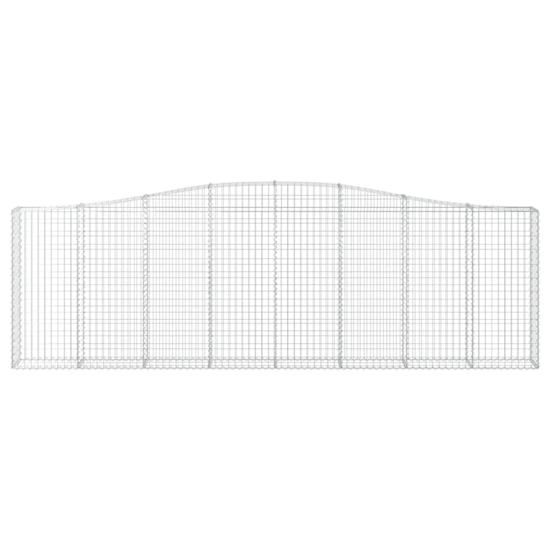 vidaXL Cesto Gabbione ad Arco in Ferro Zincato 400x30x120/140 cm Argento - Image 25 of 36