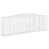 vidaXL Cesto Gabbione ad Arco in Ferro Zincato 400x30x120/140 cm Argento - Image 17 of 36
