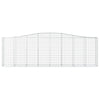 vidaXL Cesto Gabbione ad Arco in Ferro Zincato 400x30x120/140 cm Argento - Image 21 of 36