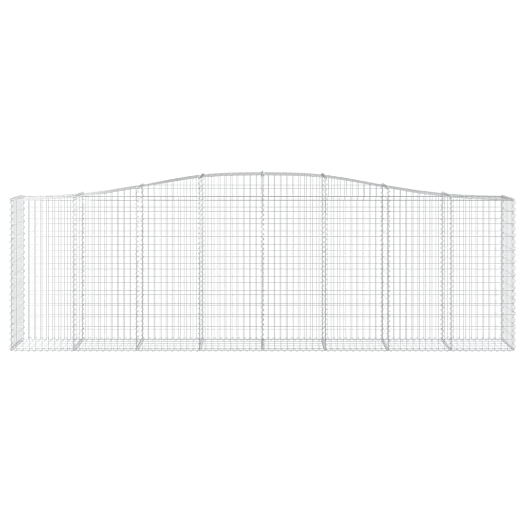 vidaXL Cesto Gabbione ad Arco in Ferro Zincato 400x30x120/140 cm Argento - Image 21 of 36