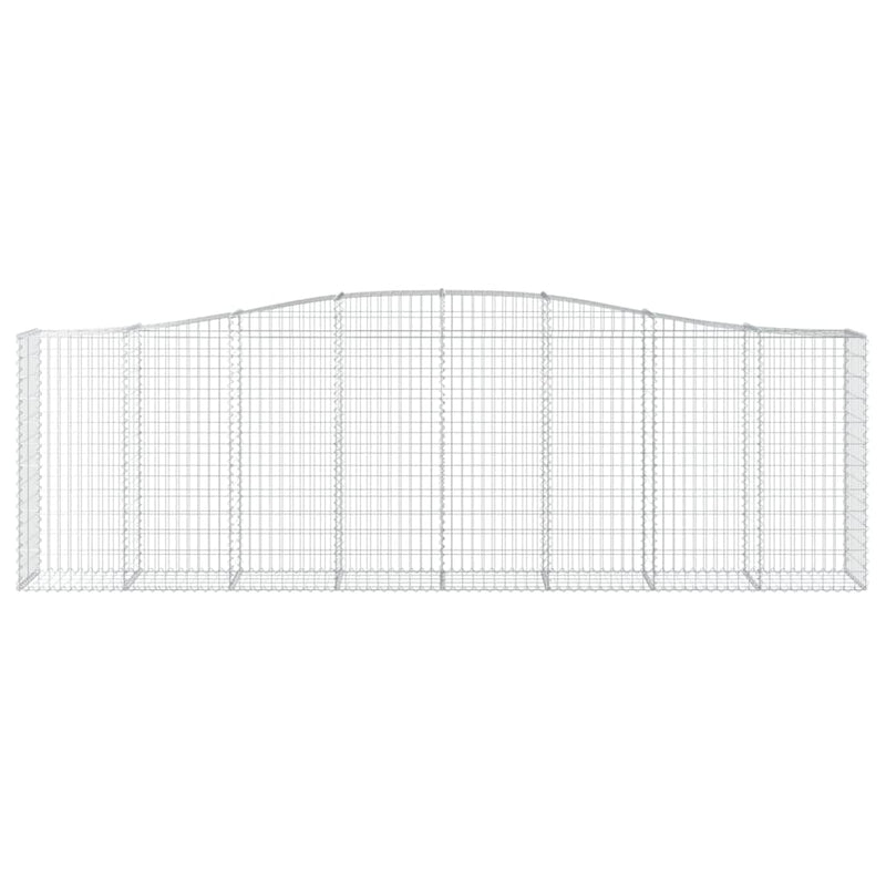 vidaXL Cesto Gabbione ad Arco in Ferro Zincato 400x30x120/140 cm Argento - Image 21 of 36