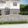 vidaXL Cesto Gabbione ad Arco in Ferro Zincato 400x30x120/140 cm Argento - Image 5 of 36