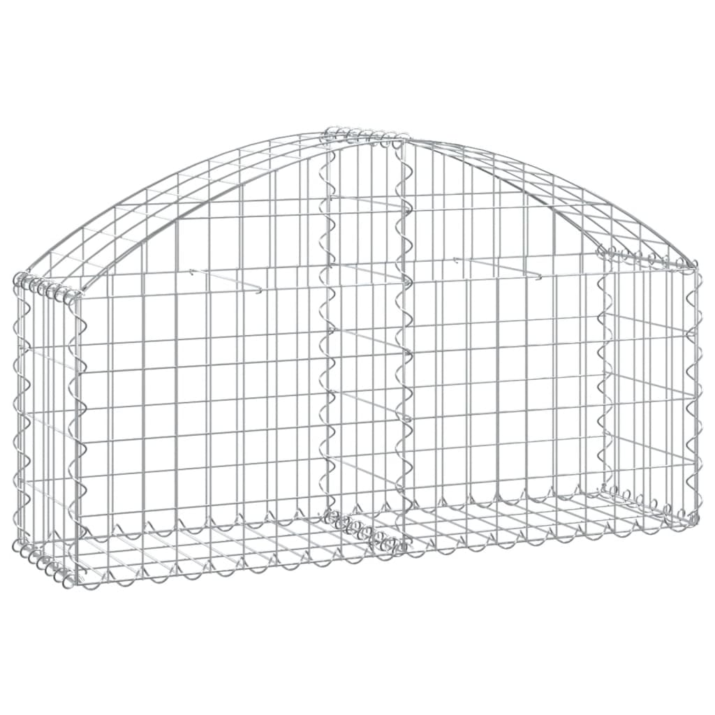 vidaXL Cesto Gabbione ad Arco 100x30x40/60 cm Ferro Zincato - Image 2 of 4