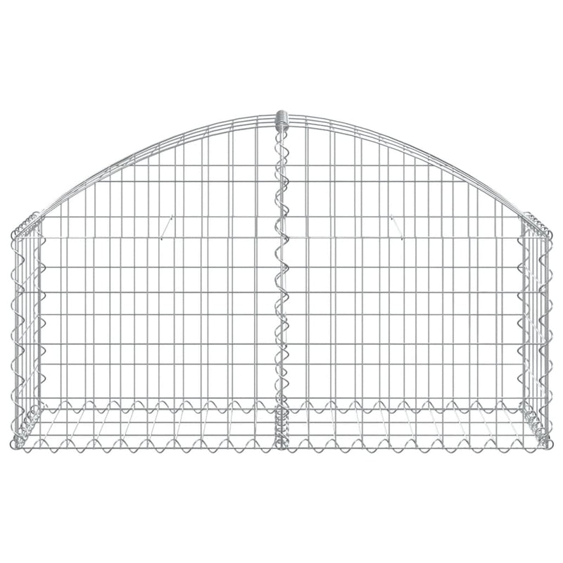 vidaXL Cesto Gabbione ad Arco 100x30x40/60 cm Ferro Zincato - Image 3 of 4