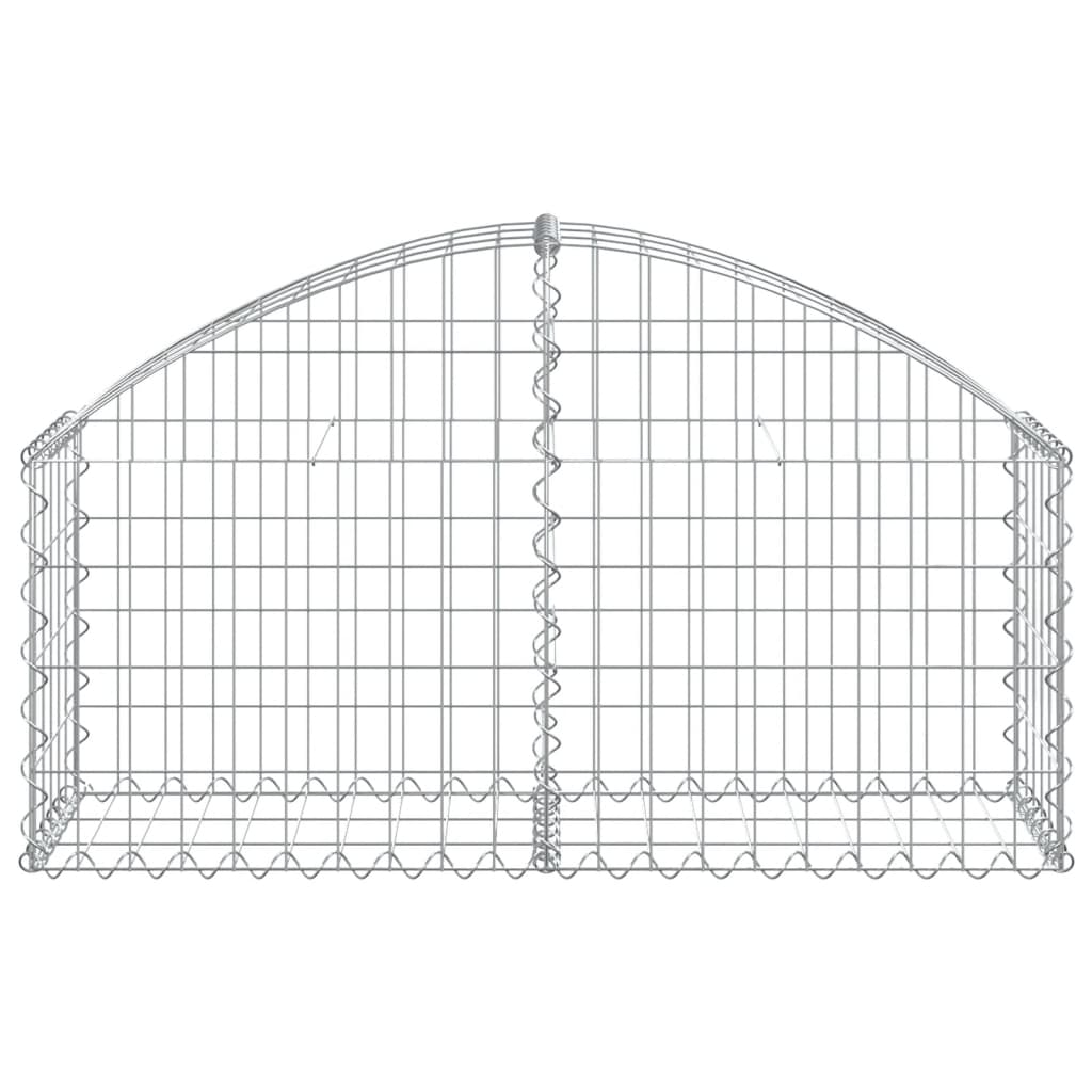 Cesto Gabbione ad Arco in Ferro Zincato 100×30×40/60 cm Argento - Image 3 of 4