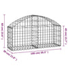 Cesto Gabbione ad Arco in Ferro Zincato 100×30×40/60 cm Argento - Image 4 of 4
