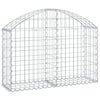 Cesto Gabbione ad Arco in Ferro Zincato 100×30×60/80 cm Argento - Image 2 of 4
