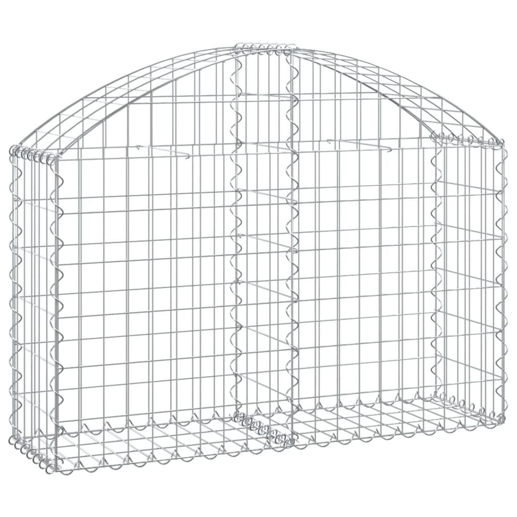 Cesto Gabbione ad Arco in Ferro Zincato 100×30×60/80 cm Argento - Image 2 of 4