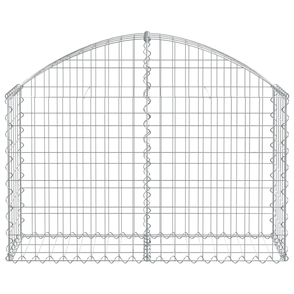 Cesto Gabbione ad Arco in Ferro Zincato 100×30×60/80 cm Argento - Image 3 of 4