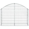 vidaXL Cesto Gabbione ad Arco 100x30x60/80 cm Ferro Zincato - Image 3 of 4