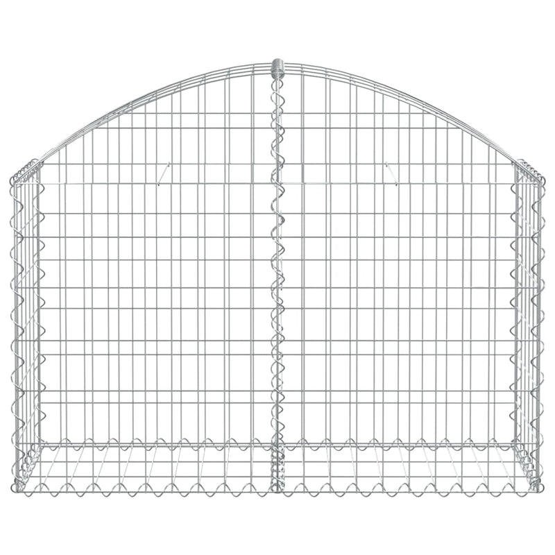 vidaXL Cesto Gabbione ad Arco 100x30x60/80 cm Ferro Zincato - Image 3 of 4