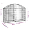 vidaXL Cesto Gabbione ad Arco 100x30x60/80 cm Ferro Zincato - Image 4 of 4