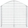 Cesto Gabbione ad Arco in Ferro Zincato con Filo da 3,5 mm, 100×30×80/100 cm, Argento - Image 3 of 4