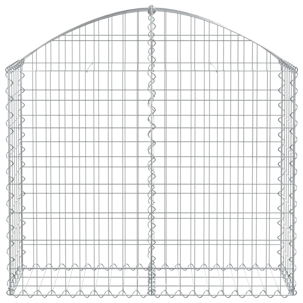 Cesto Gabbione ad Arco in Ferro Zincato con Filo da 3,5 mm, 100×30×80/100 cm, Argento - Image 3 of 4