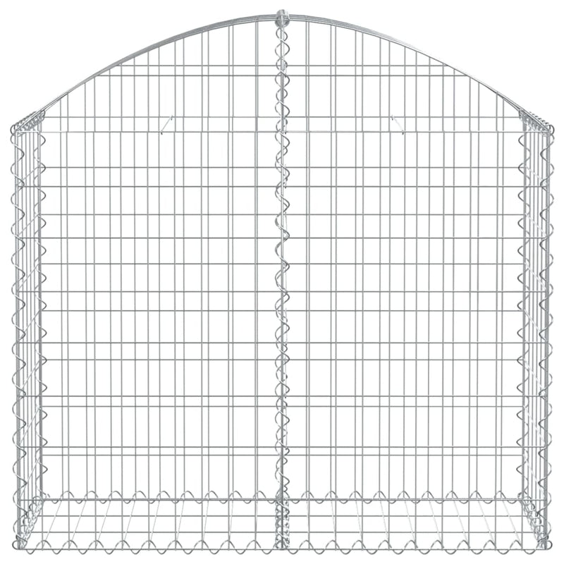 Cesto Gabbione ad Arco in Ferro Zincato con Filo da 3,5 mm, 100×30×80/100 cm, Argento - Image 3 of 4