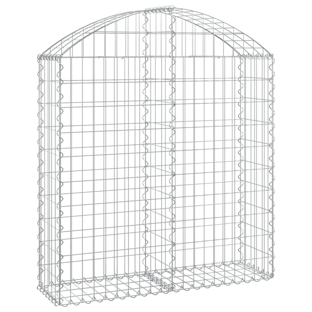 vidaXL Cesto Gabbione ad Arco 100x30x100/120 cm Ferro Zincato - Image 2 of 4